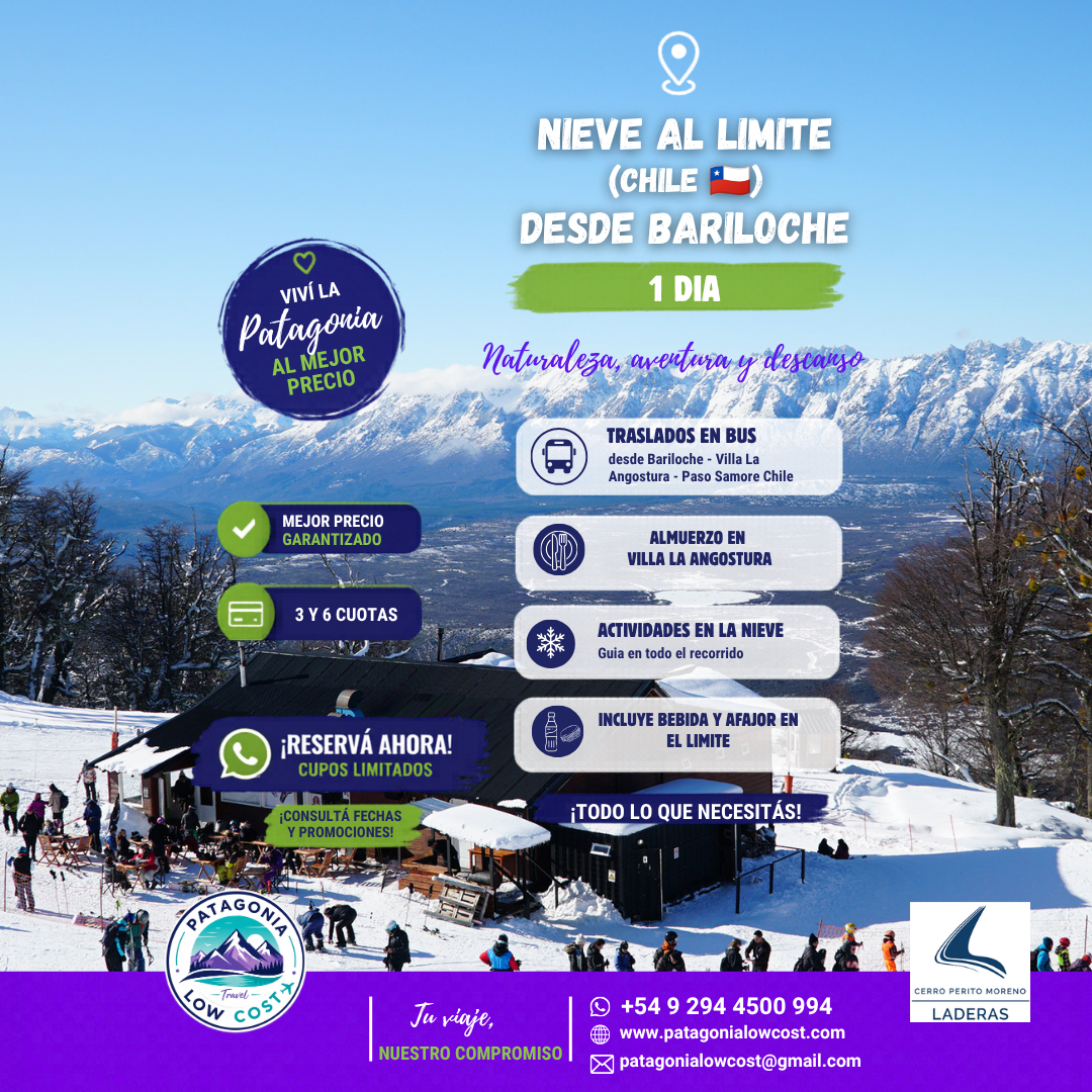 Excursion en la nieve desde bariloche a chile precios low cost