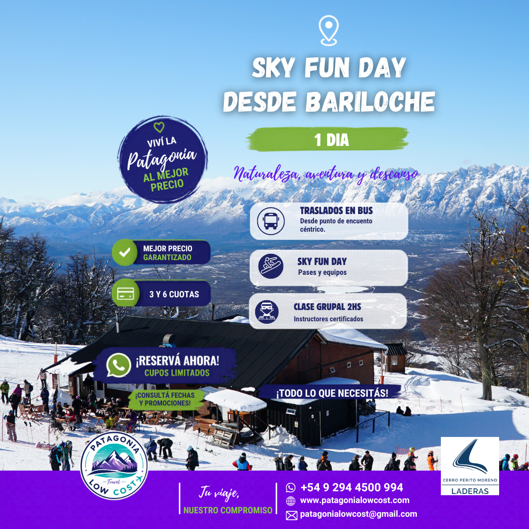 Ski Fun Day, Excursion a Cerro Perito Moreno el Bolson
