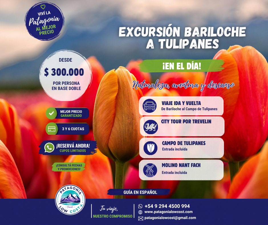 Excursion a Tulipanes en trevelin lowcost